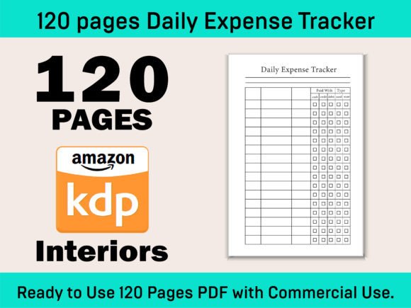 Download Daily Expense Tracker Kdp Interior V-03 - Expense tracker Collection