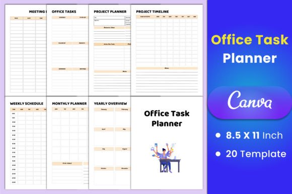 Download Office Task Planner Canva Interior - Premium Resources