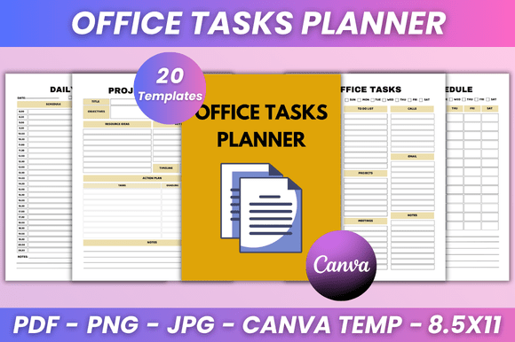 Download Office Tasks Planner Kdp Interior - Premium Resources